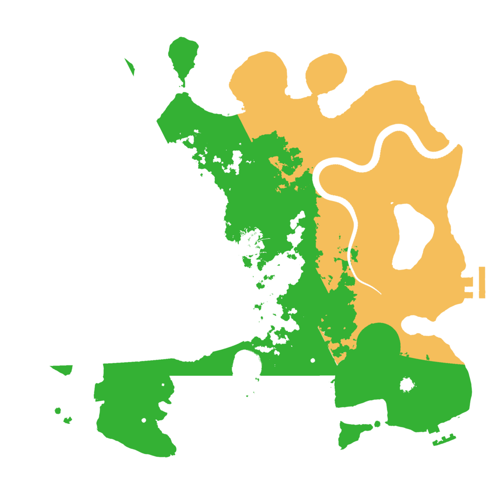 Biome Rust Map: Procedural Map, Size: 3200, Seed: 55185955