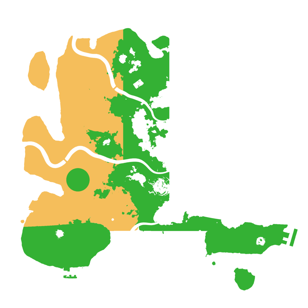 Biome Rust Map: Procedural Map, Size: 3500, Seed: 10892