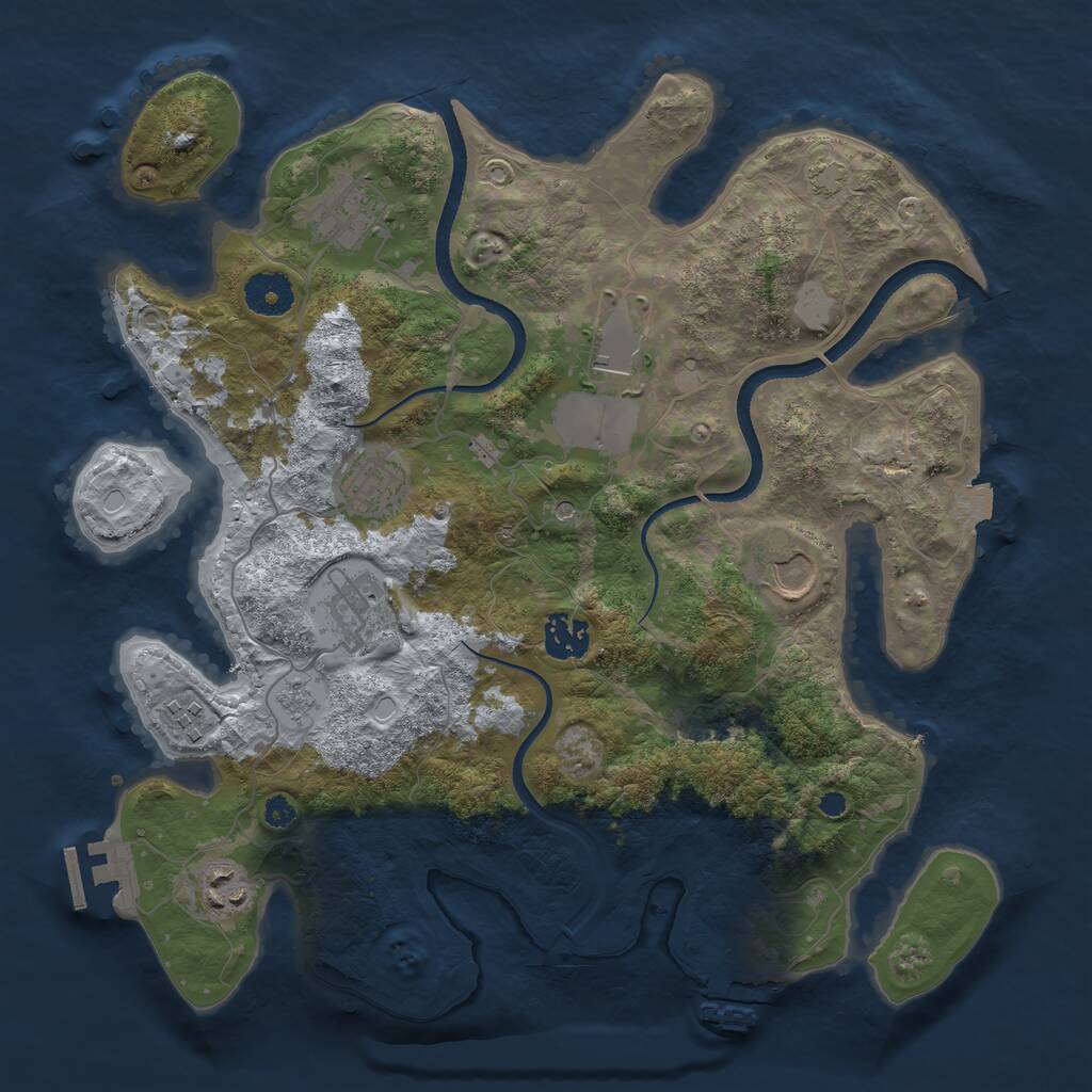 Rust Map: Procedural Map, Size: 3500, Seed: 20262026, 14 Monuments