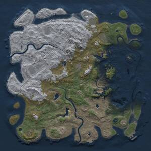 Thumbnail Rust Map: Procedural Map, Size: 5000, Seed: 1451801031, 16 Monuments