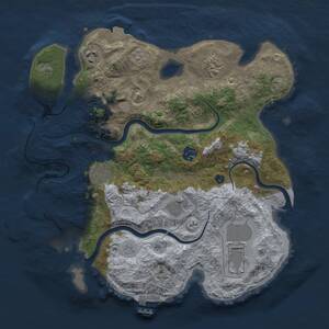 Thumbnail Rust Map: Procedural Map, Size: 3500, Seed: 71601328, 13 Monuments