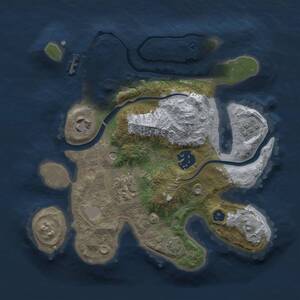 Thumbnail Rust Map: Procedural Map, Size: 2500, Seed: 918138429, 8 Monuments