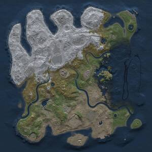 Thumbnail Rust Map: Procedural Map, Size: 4000, Seed: 634654, 16 Monuments