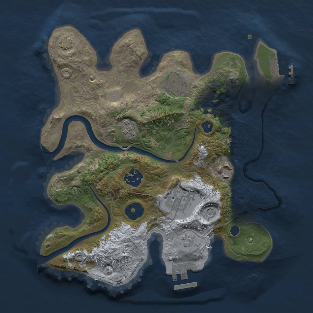 Rust Map: Procedural Map, Size: 2700, Seed: 1782043281, 11 Monuments