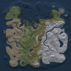 Thumbnail Rust Map: Procedural Map, Size: 4500, Seed: 1455087055, 17 Monuments