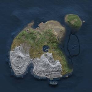 Thumbnail Rust Map: Procedural Map, Size: 2000, Seed: 1135341834, 6 Monuments
