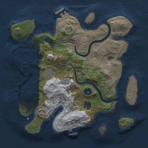 Thumbnail Rust Map: Procedural Map, Size: 3000, Seed: 811817280, 9 Monuments