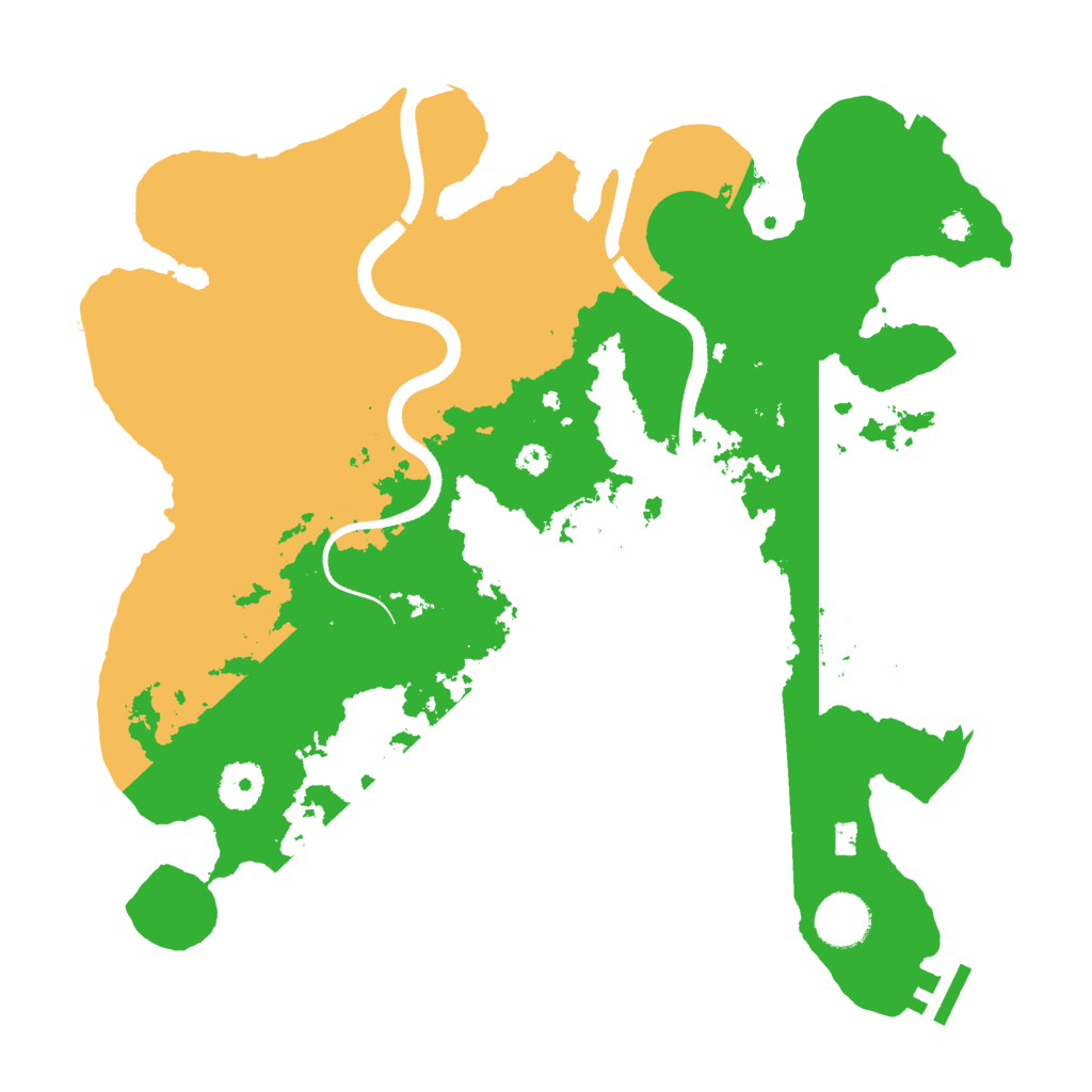 Biome Rust Map: Procedural Map, Size: 3500, Seed: 59493