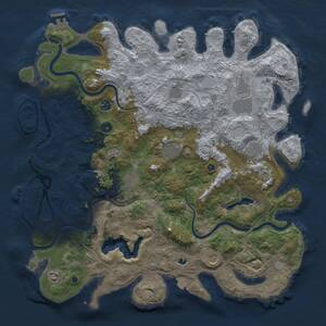 Thumbnail Rust Map: Procedural Map, Size: 4500, Seed: 587973, 15 Monuments