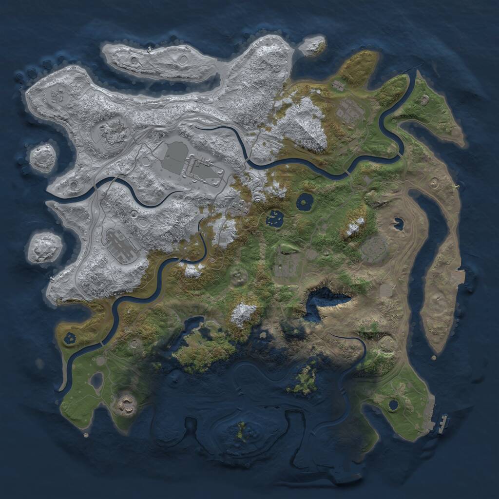 Rust Map: Procedural Map, Size: 4250, Seed: 1527836791, 15 Monuments