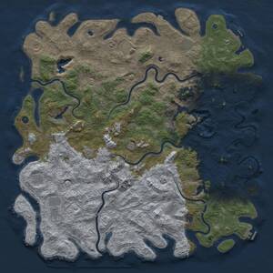 Thumbnail Rust Map: Procedural Map, Size: 6000, Seed: 1263746822, 17 Monuments
