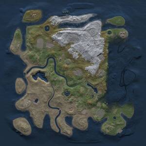 Thumbnail Rust Map: Procedural Map, Size: 4000, Seed: 1332853662, 14 Monuments