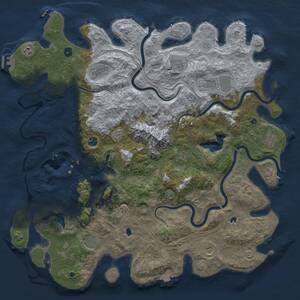 Thumbnail Rust Map: Procedural Map, Size: 5000, Seed: 103, 17 Monuments