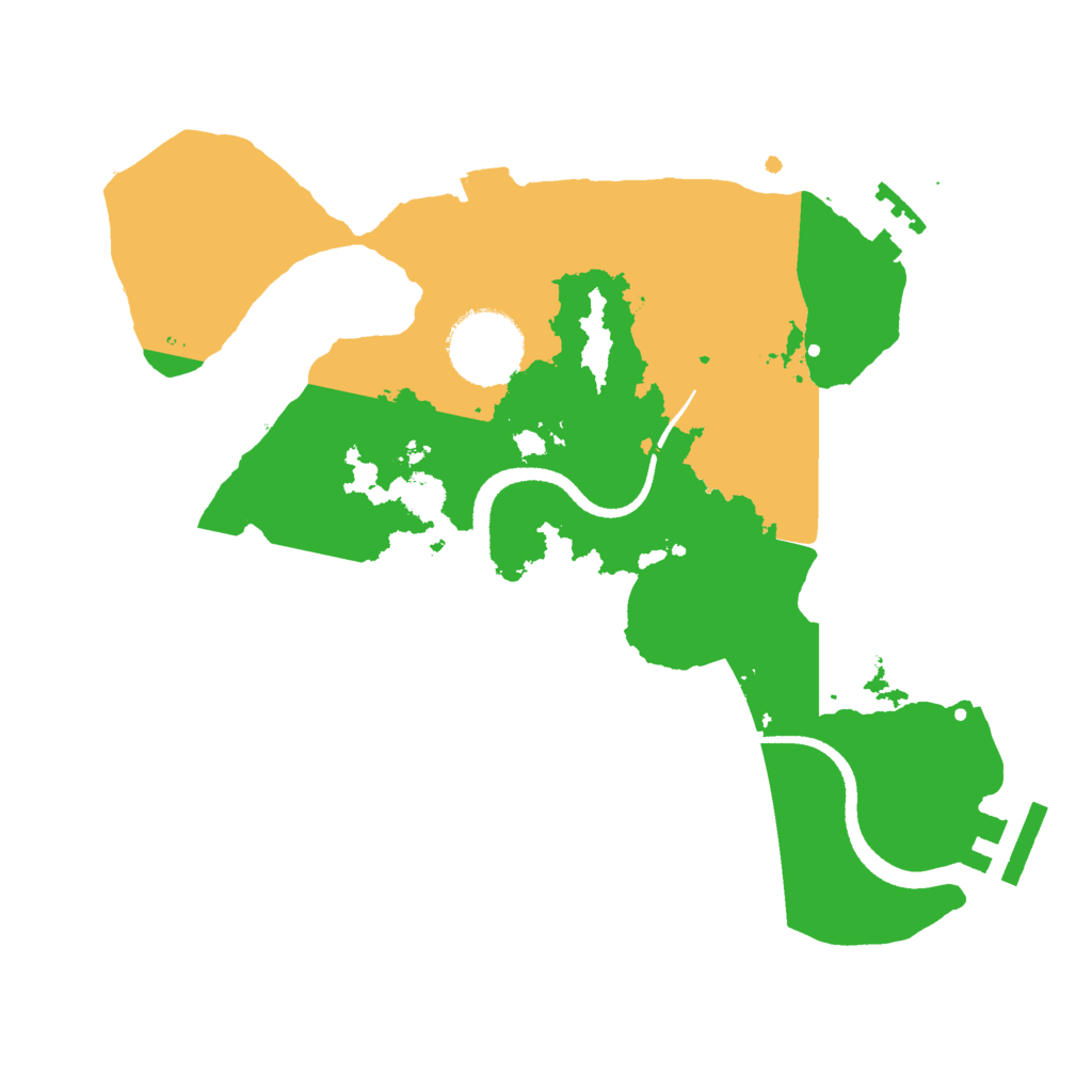 Biome Rust Map: Procedural Map, Size: 2600, Seed: 355333697