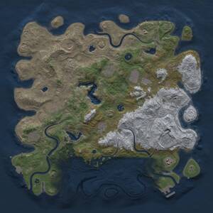 Thumbnail Rust Map: Procedural Map, Size: 4500, Seed: 715612758, 16 Monuments