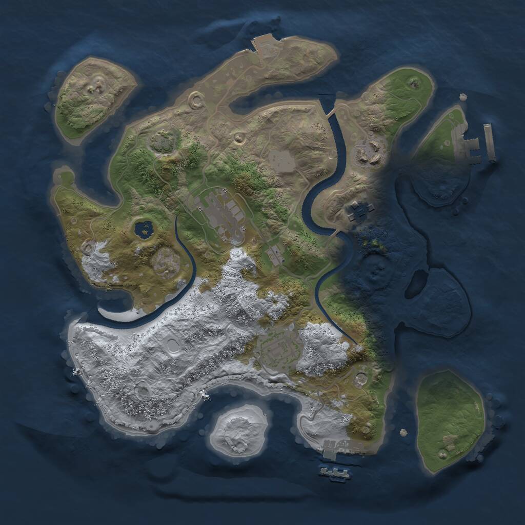 Rust Map: Procedural Map, Size: 2800, Seed: 187623637, 9 Monuments