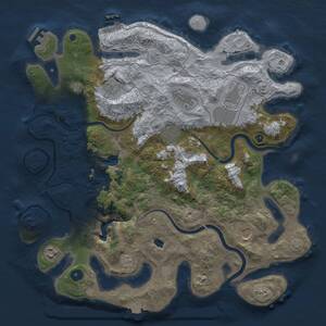 Thumbnail Rust Map: Procedural Map, Size: 4000, Seed: 836835495, 13 Monuments