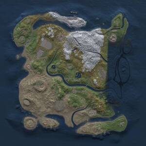 Thumbnail Rust Map: Procedural Map, Size: 3500, Seed: 470634456, 12 Monuments