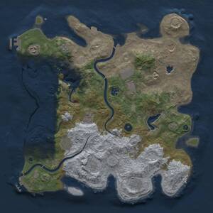 Thumbnail Rust Map: Procedural Map, Size: 4000, Seed: 132312337, 16 Monuments