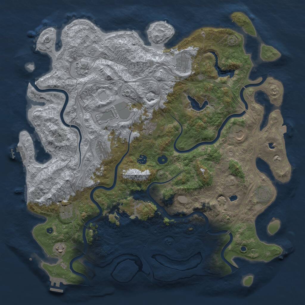 Rust Map: Procedural Map, Size: 4750, Seed: 526159613, 17 Monuments