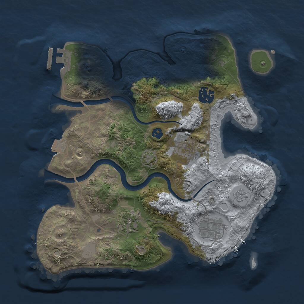 Rust Map: Procedural Map, Size: 2800, Seed: 427908170, 8 Monuments