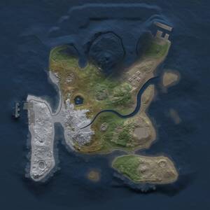 Thumbnail Rust Map: Procedural Map, Size: 2200, Seed: 845140854, 6 Monuments