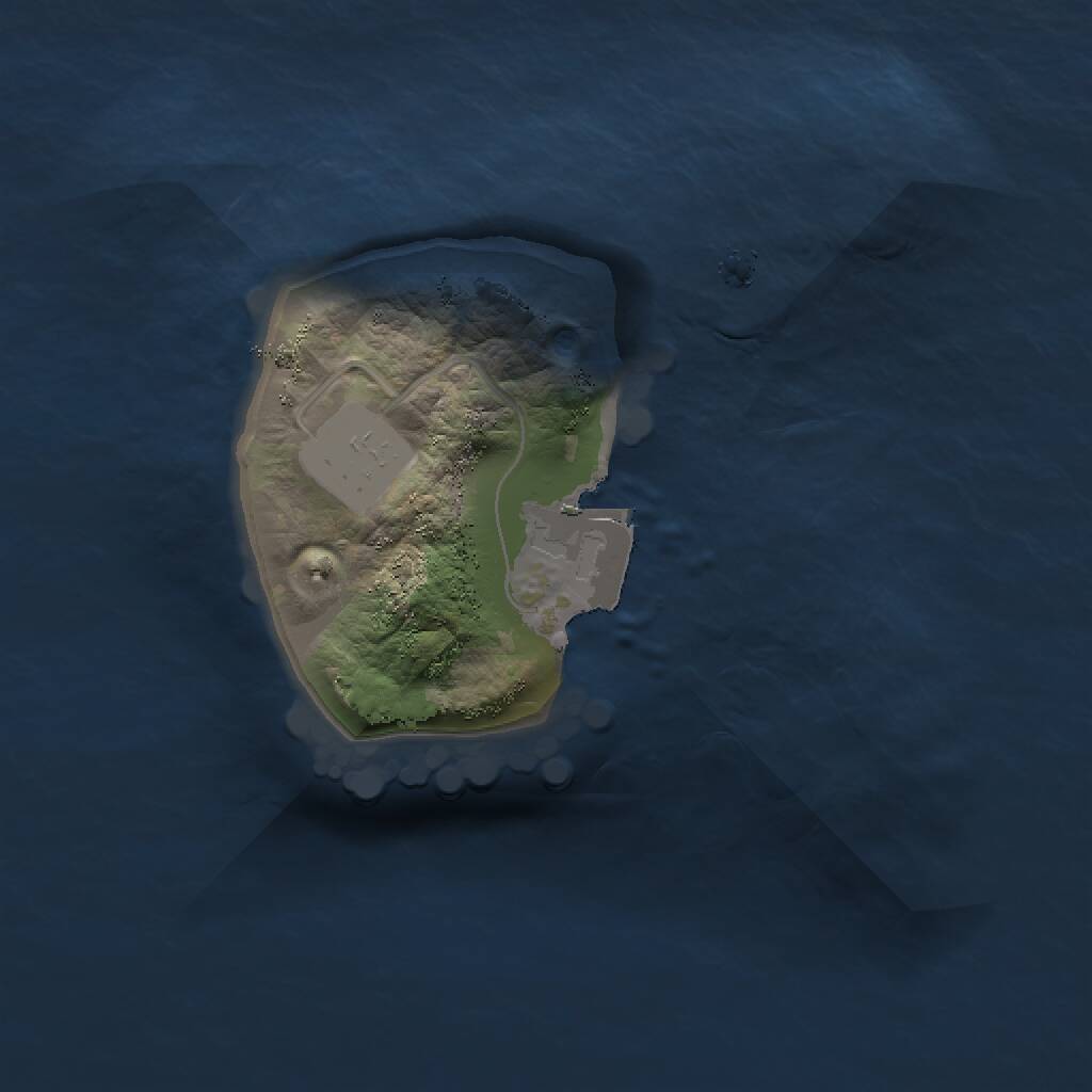 Rust Map: Procedural Map, Size: 1250, Seed: 128472607, 1 Monuments