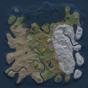 Thumbnail Rust Map: Procedural Map, Size: 4250, Seed: 207601383, 16 Monuments