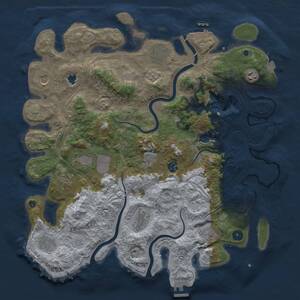 Thumbnail Rust Map: Procedural Map, Size: 4250, Seed: 492079979, 17 Monuments