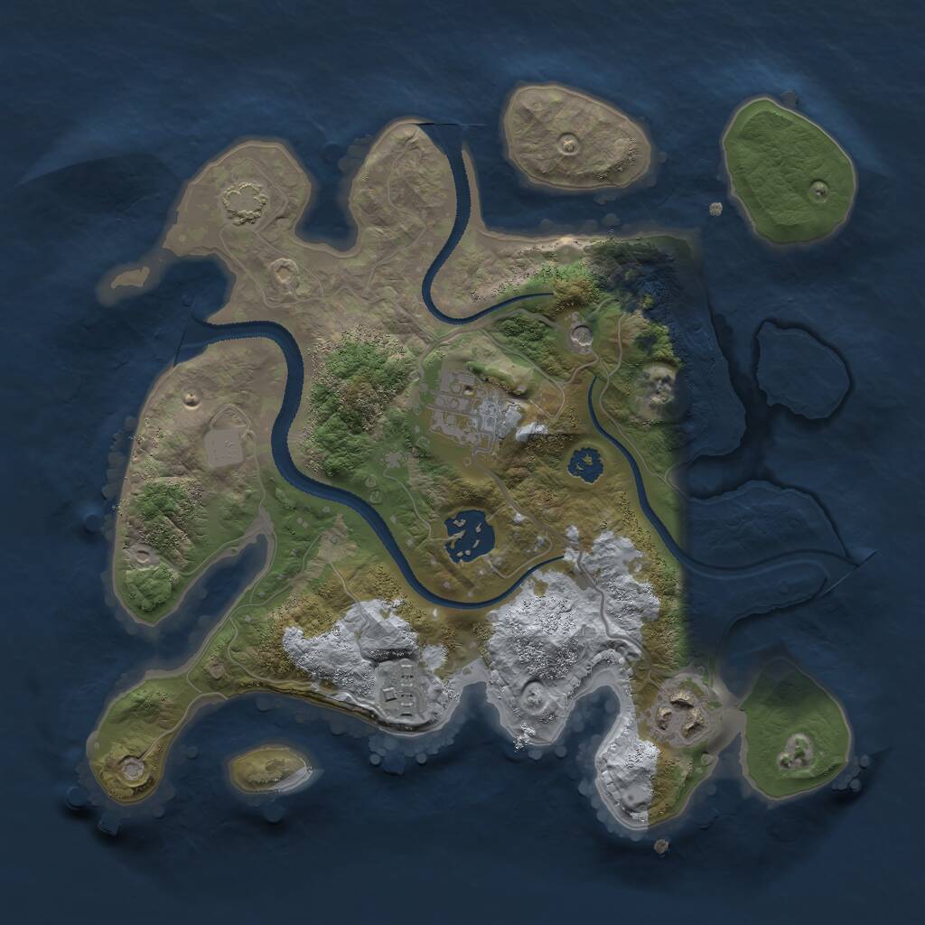 Rust Map: Procedural Map, Size: 2700, Seed: 1782216113, 7 Monuments