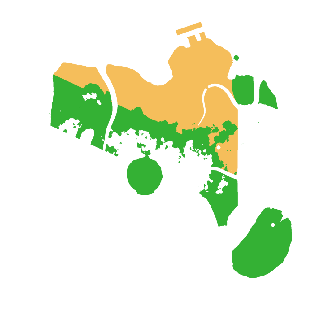 Biome Rust Map: Procedural Map, Size: 2400, Seed: 33