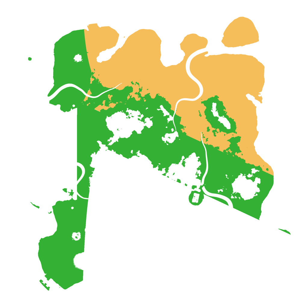 Biome Rust Map: Procedural Map, Size: 3500, Seed: 40039082
