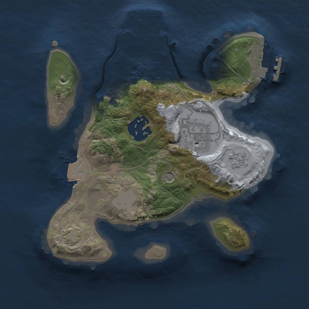 Rust Map: Procedural Map, Size: 2000, Seed: 800000, 8 Monuments