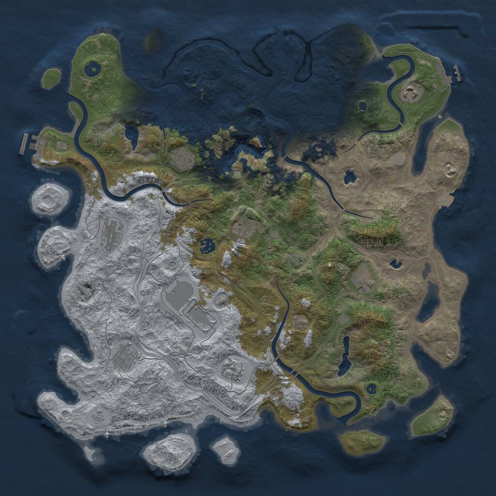 Rust Map: Procedural Map, Size: 4700, Seed: 2547597, 16 Monuments