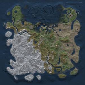 Thumbnail Rust Map: Procedural Map, Size: 4700, Seed: 2547597, 16 Monuments