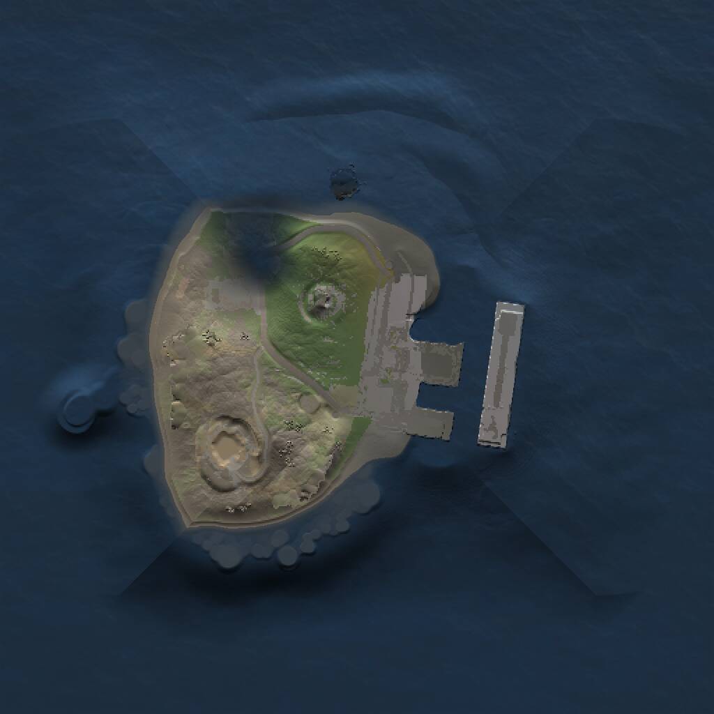 Rust Map: Procedural Map, Size: 1000, Seed: 565241550, 2 Monuments