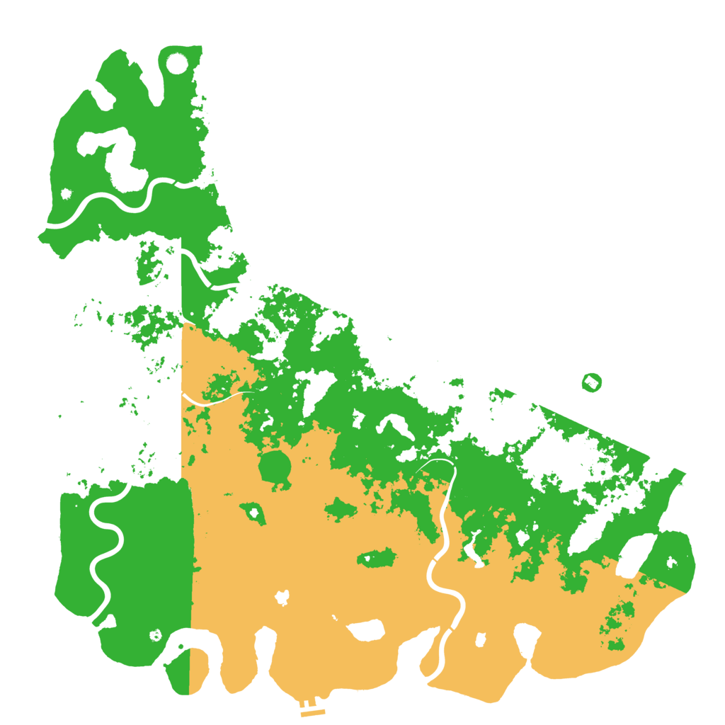 Biome Rust Map: Procedural Map, Size: 6000, Seed: 139496792