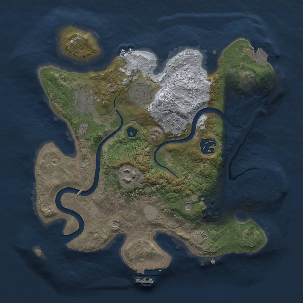 Rust Map: Procedural Map, Size: 2800, Seed: 29842, 10 Monuments