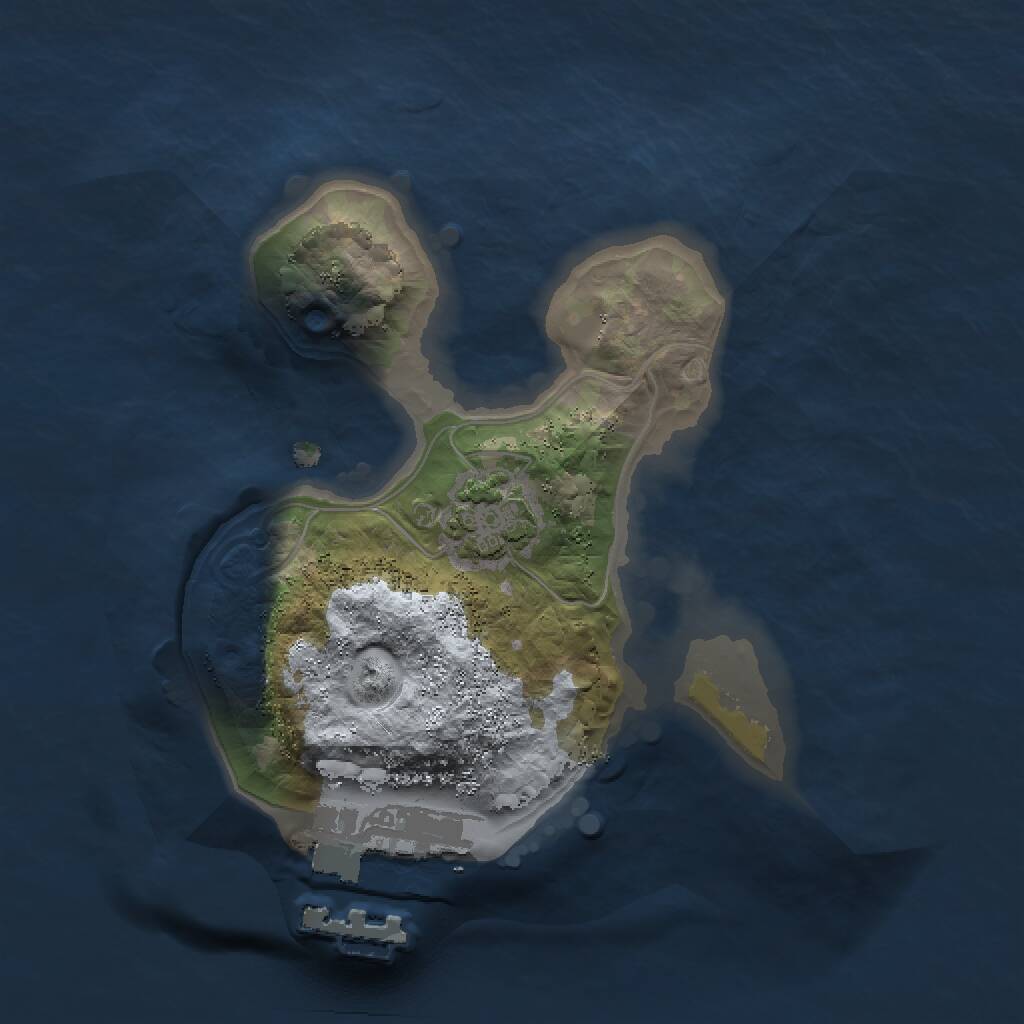 Rust Map: Procedural Map, Size: 1500, Seed: 987722711, 3 Monuments