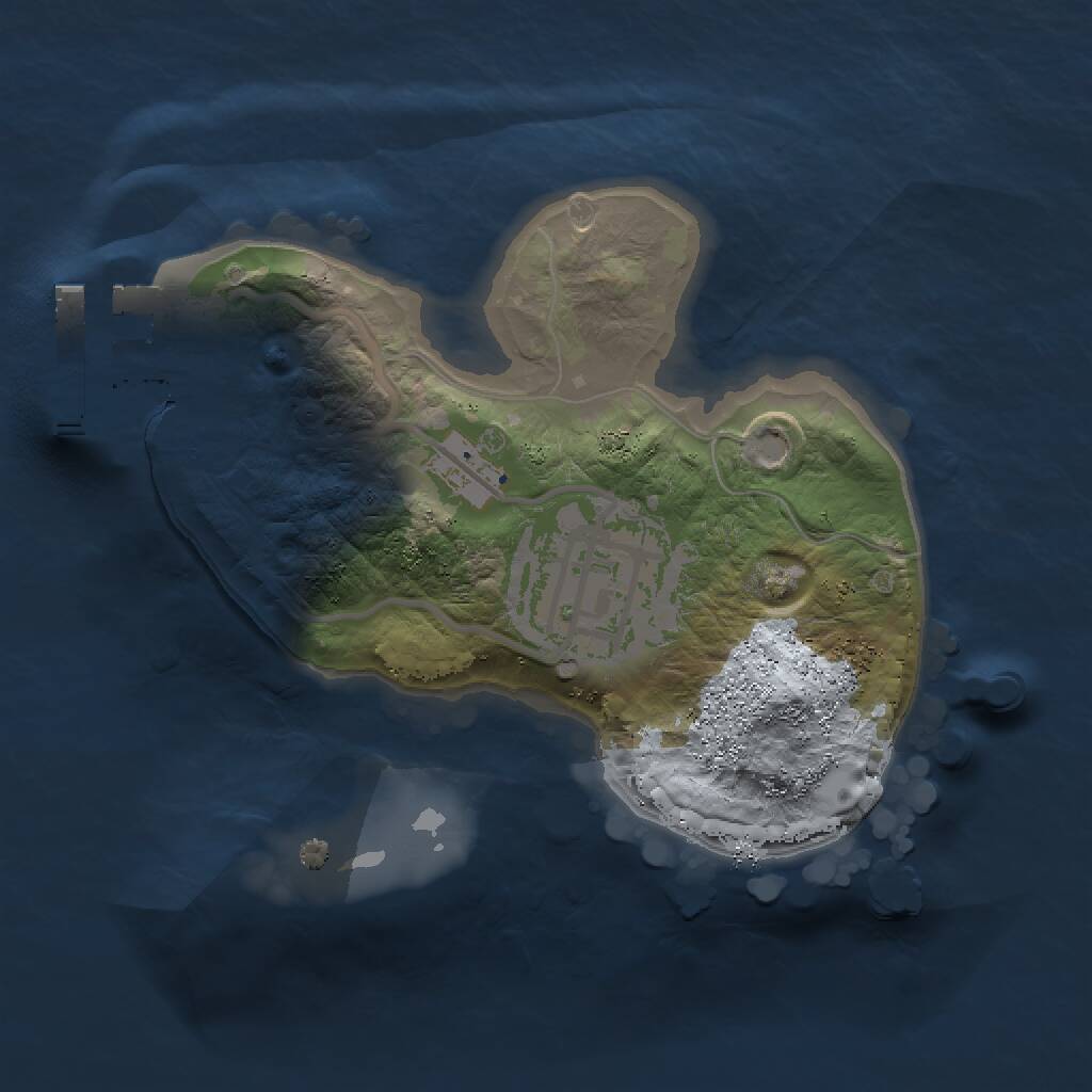 Rust Map: Procedural Map, Size: 1500, Seed: 429465093, 3 Monuments