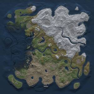 Thumbnail Rust Map: Procedural Map, Size: 4500, Seed: 85963150, 16 Monuments