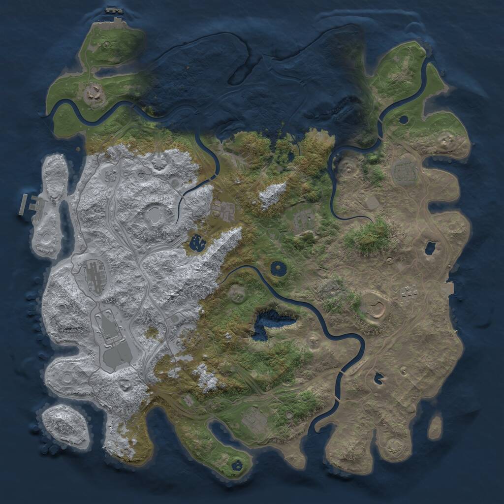 Rust Map: Procedural Map, Size: 4680, Seed: 22062026, 17 Monuments