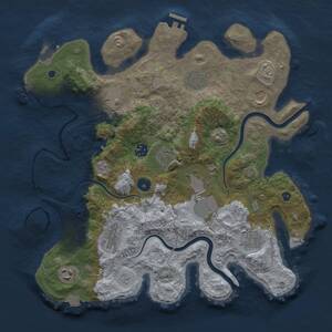 Thumbnail Rust Map: Procedural Map, Size: 3700, Seed: 473362591, 16 Monuments