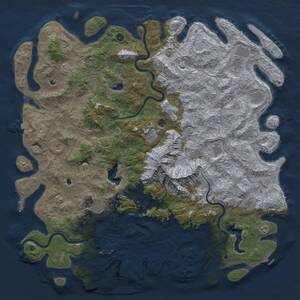 Thumbnail Rust Map: Procedural Map, Size: 6000, Seed: 7869486, 17 Monuments