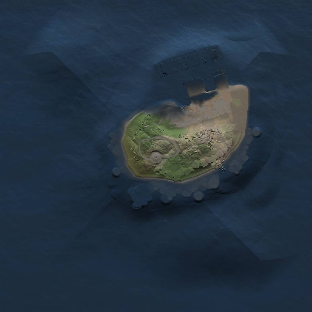 Rust Map: Procedural Map, Size: 1000, Seed: 16962, 2 Monuments