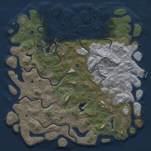 Thumbnail Rust Map: Procedural Map, Size: 6000, Seed: 1920478888, 17 Monuments
