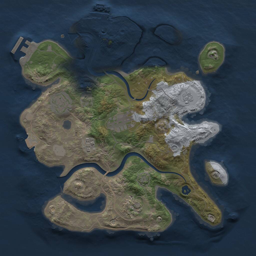 Rust Map: Procedural Map, Size: 2800, Seed: 1504864455, 10 Monuments
