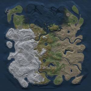 Thumbnail Rust Map: Procedural Map, Size: 4500, Seed: 1208999380, 17 Monuments