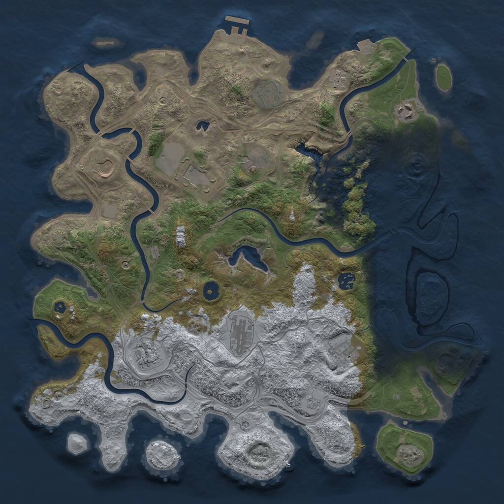 Rust Map: Procedural Map, Size: 4250, Seed: 275337, 15 Monuments