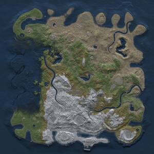 Thumbnail Rust Map: Procedural Map, Size: 5000, Seed: 1324648395, 17 Monuments